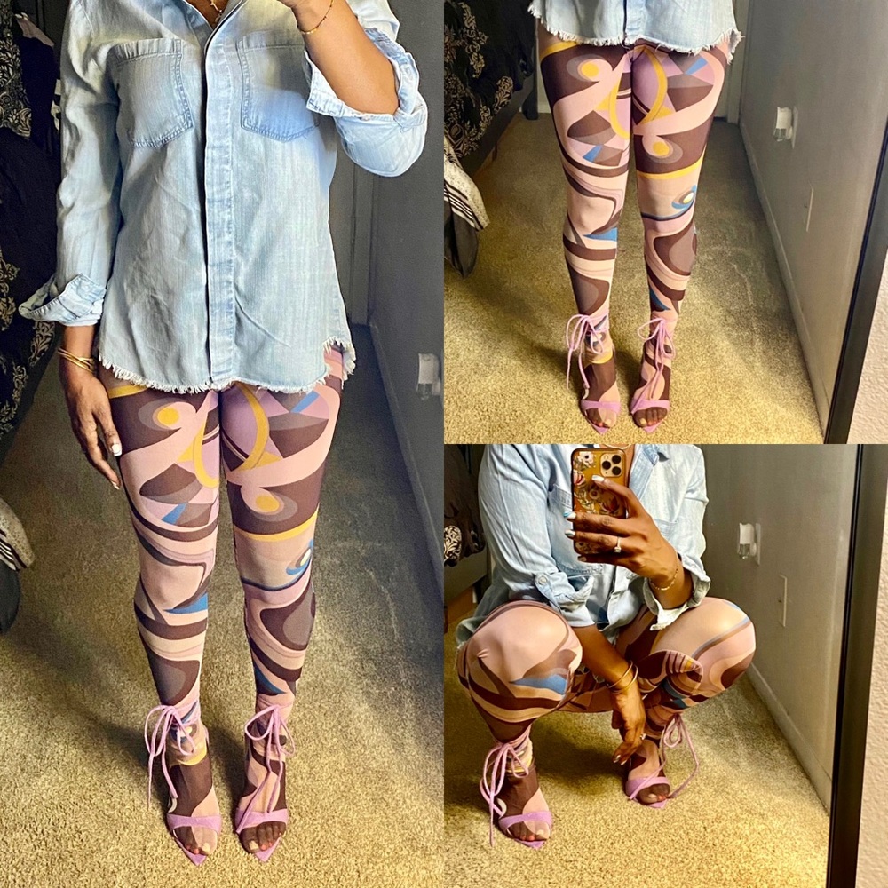 Abstract Leggings